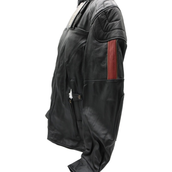 97028-23VW NWT HARLEY-DAVIDSON WOMENS LTHR JACKET NOSTALGIA TRIPLE VENT - Picture 3 of 5